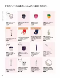 Catálogo Oriflame Página 42: Coffret Geleia Real €14,99, Icon creme de noite refirmante royal velvet €17,99
