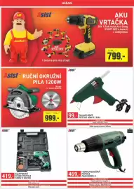 Baumax leták Strana 19: Asist elektrická pájecí pistole €419,00, Asist tavná lepicí pistole 40w 11 mm €99,00