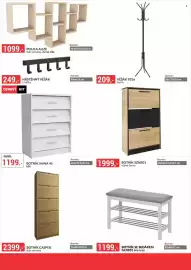Baumax leták Strana 86: Věšák 9326 černá €209,00, Botník sawa 4s bílá €1.199,00