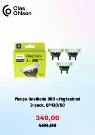 Clas Ohlson reklamblad Sida 3: Philips OneBlade 360 utbytesblad €349,00