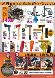 Hornbach leták Strana 4: Scheppach štípač dřeva hl 810 vertikální €13.479,00, Festa sekera fiberglass €239,00