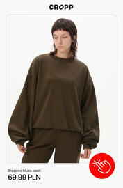 Cropp gazetka tydzień 40 Strona 10: Brązowa bluza basic Cropp €69,99
