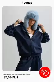 Cropp gazetka tydzień 40 Strona 5: Granatowa bluza oversize z kapturem Cropp €99,99