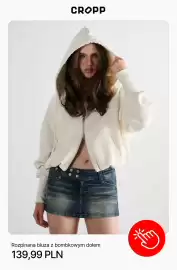 Cropp gazetka tydzień 40 Strona 7: Rozpinana bluza z bombkowym dołem Cropp €139,99