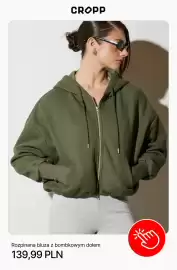 Cropp gazetka tydzień 40 Strona 9: Rozpinana bluza z bombkowym dołem Cropp €139,99