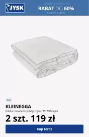 JYSK gazetka Strona 13: Kołdra z wsadem syntetycznym 135x200 ciepła €119,00