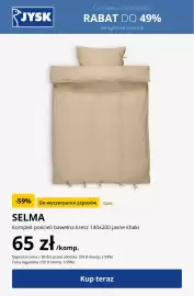 JYSK gazetka Strona 17: SELMA Komplet pościeli bawełna kresz 140x200 jasne khaki €65,00