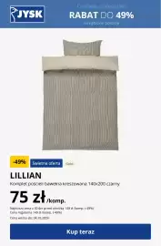 JYSK gazetka Strona 18: LILLIAN Komplet pościeli bawełna kreszowana 140x200 czarny €75,00