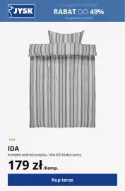 JYSK gazetka Strona 19: IDA Komplet pościeli przędza 140x200 biały/czarny €179,00