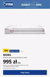 JYSK gazetka Strona 4: Mora Materac sprężynowy 80x200cm średni €995,00