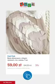 Smyk gazetka tydzień 40 Strona 4: Body dziewczęce z długim rękawem mix 7-pak Cool Club €59,00