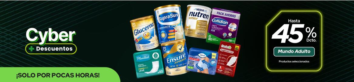 Catálogo Cruz Verde Página 4: Cyber + Descuentos Glucerna Supra Sure ADVANCE 38 Nestle Healt Sevnice nutren senior Nutricion