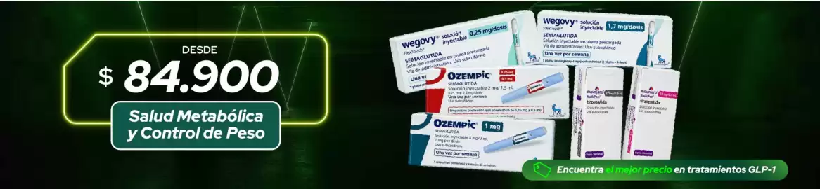 Catálogo Cruz Verde Página 1: DESDE $ 84.900 Salud Metabólica y Control de Peso inyectable 0,25 mg/dosis wegovy® solución