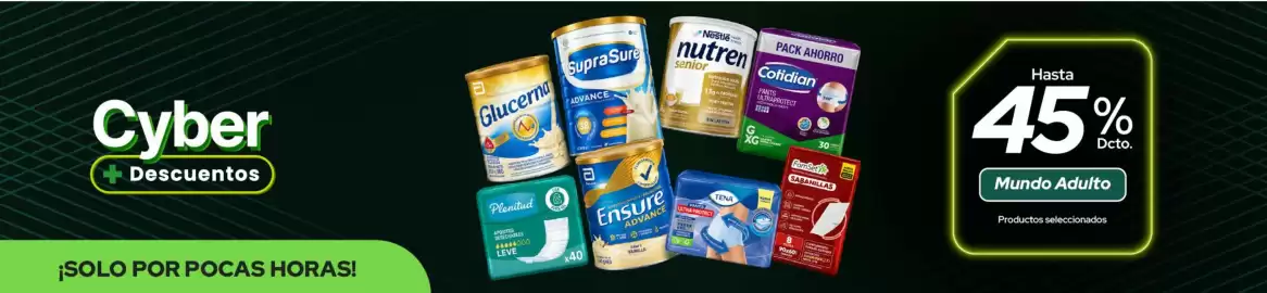 Catálogo Cruz Verde Página 4: Cyber + Descuentos Glucerna Supra Sure ADVANCE 38 Nestle Healt Sevnice nutren senior Nutricion
