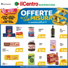 Volantino Il Centro Superstore Pagina 1: Barilla pasta di semola €0,65, Saiwa Oro Famiglia €1,99