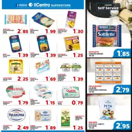 Volantino Il Centro Superstore Pagina 7: Leerdammer special toast €2,25, Kraft Fette Burger Cheddar €1,39