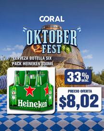 Catálogo Coral Hipermercados Página 2: Heineken cerveza botella six pack €8,02