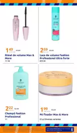 Folheto Action semana 40 Página 23: Rímel de volume Max & More €1,49, Laca de volume fashion professional ultra forte €2,59