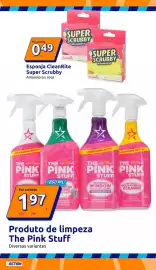 Folheto Action semana 40 Página 5: Produto de limpeza The Pink Stuff €1,97, Esponja CleanRite Super Scrubby €0,49