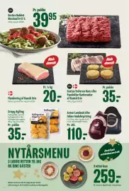Min Købmand tilbudsavis uge 40 Side 2: NYTÅRSMENU - 3 retter €259,00, Flæskesteg af Dansk Gris €20,00