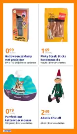 Action folder week 41 Pagina 28: Purrfections kattenvoer mousse €0,79, Pinky Steak Sticks hondensnacks €1,69