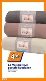 Action folder week 41 Pagina 9: La Maison Rêve percale hoeslaken €4,99