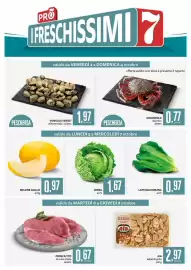 Volantino PRO7 Supermercati Pagina 5: Verza €1,67, Granseola atlantica €0,77