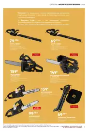 Folheto Bricomarché Página 3: Aspirador/soprador €69,90, Motoserra podadora a gasolina €149,00