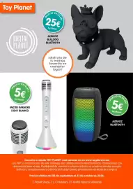 Catálogo Toy Planet Página 14: Micro karaoke 2 en 1 blanco €5,00, Toy Planet altavoz bulldog bluetooth €25,00