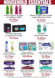 Farmer Jack's catalogue week 40 Page 27: Natures Organics Spa Body Wash €2,75, Huggies Nappies or Nappy Pants €30,00