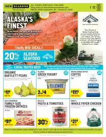 New Seasons Market weekly ad week 40 Page 1: Ellenos greek yogurt €4,00, Rao's homemade meat lasagna €9,99