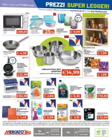 Volantino Mercatò Big Pagina 4: Linea in acciaio inox Lagostina €14,99, Bicchieri in vetro Tognana €9,99