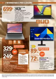 Catalogue E.Leclerc Espace Culturel | Les prix qui réchauffent page 4: SAMSUNG Essential Monitor S3 €72,99