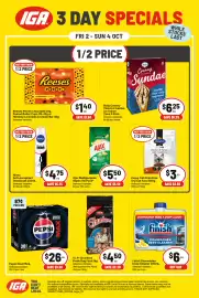 IGA catalogue Page 2: Nivea Anti-perspirant Deodorant €4,75, Ajax Multipurpose Wipes €5,50