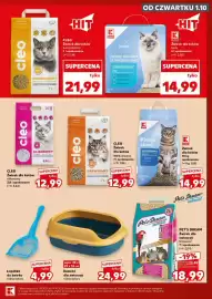 Kaufland gazetka Strona 17: Żwirek dla kotów biały K-Classic €14,99, Żwirek dla kotów 100% drewna Cleo €12,99