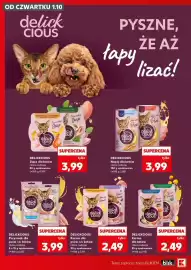 Kaufland gazetka Strona 4: Przysmak dla psów lub kotów Delickcious 4-pak €3,99, Karma dla kotów Delickcious €2,49