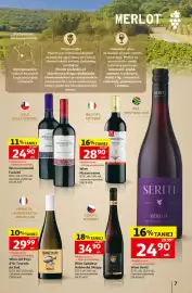 Auchan gazetka | Alkohole Strona 7: Wino Spätlese Habánské Sklepy €34,90, Wino Seriti €24,90
