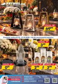 Prymus-AGD gazetka Strona 1: Wkład Promyk czas palenia 60h €3,99, Zniczówka kolor grafit 150 mm €0,19