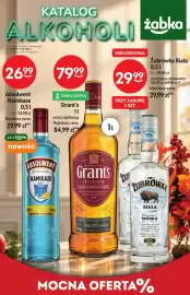 Żabka gazetka | Alkohole Strona 1: Wódka Żubrówka Biała €29,99, Whisky Grant's €79,99