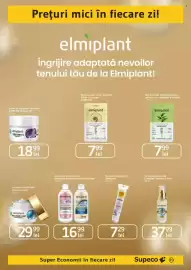 Catalog Supeco Pagină 15: Elmiplant apă micelară iluminatoare €16,99, Elmiplant ser antirid pentru față €37,99