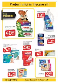 Catalog Supeco Pagină 16: Huggies scutece chiloțel €49,99, Pampers active baby €74,99