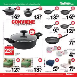Volantino Supermercati Gulliver Pagina 36: Copripiumino matrimoniale in microfibra €13,90, Padella 24cm €12,50
