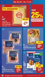 ALDI folder week 41 Pagina 10: Molenland Goudse kaas 48+ stuk jong belegen €4,99, CUCINA Focaccia €1,49