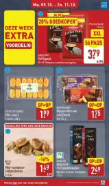 ALDI folder week 41 Pagina 13: Choceur Belgische chocoladeblaadjes €2,49, Koek&bakker rijkgevulde luxe ontbijtkoek €1,75