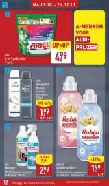ALDI folder week 41 Pagina 20: HG Reiniger €2,99, Robijn Wasverzachter €1,99