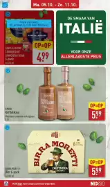 ALDI folder week 41 Pagina 34: Birra Moretti Bier €5,99, Sanpellegrino Limonata of aranciata rossa €4,99
