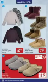 ALDI folder week 41 Pagina 54: Up2fashion leren clogs €11,99, Lily & Dan Winterlaarzen €7,99