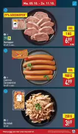 ALDI folder week 41 Pagina 7: Curryworsten €4,99, Kip kebab €3,69