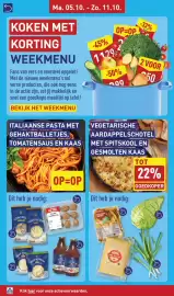 ALDI folder week 41 Pagina 8: Italiaanse gehaktballetjes €2,49, Scilian Cherry Tomato Sauce €1,19