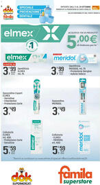 Volantino Famila Superstore Pagina 8: Spazzolino Expert ELMEX €3,49, Collutorio - ELMEX - MERIDOL €5,59